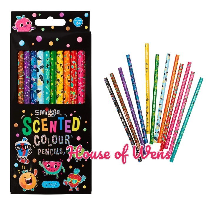 

SMIGGLE SCENTED COLOUR PENCIL PACK X14 ORIGINAL - PENSIL WANGI SMIGGLE