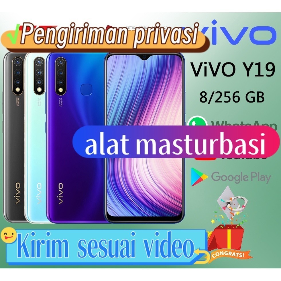 HP VIVO Y19 Ram 8/256GB Smartphone 4G LET 6.53 inches Dual SIM 16MP+16MP Handphone Indonesia