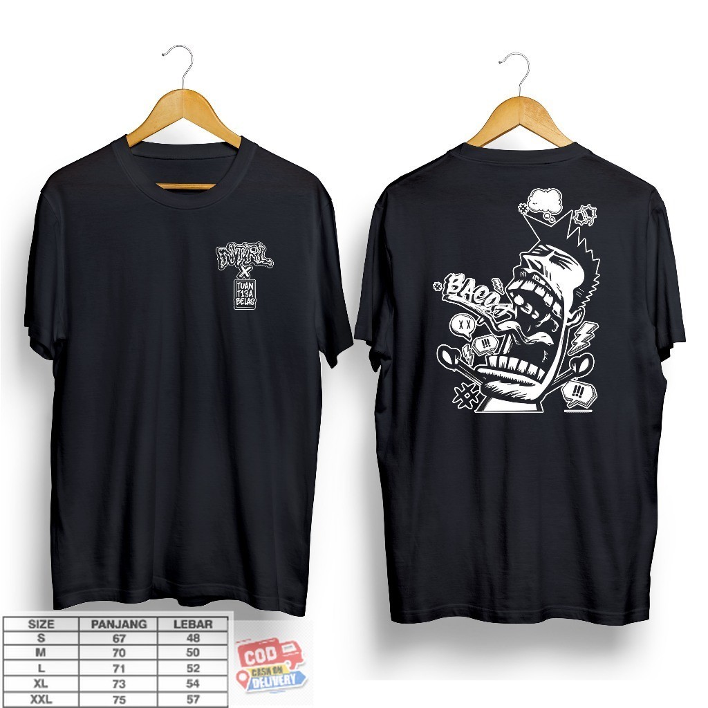 Kaos pendek NTRL BACOT T-shirt Premium NTRL BAND terbaru distro