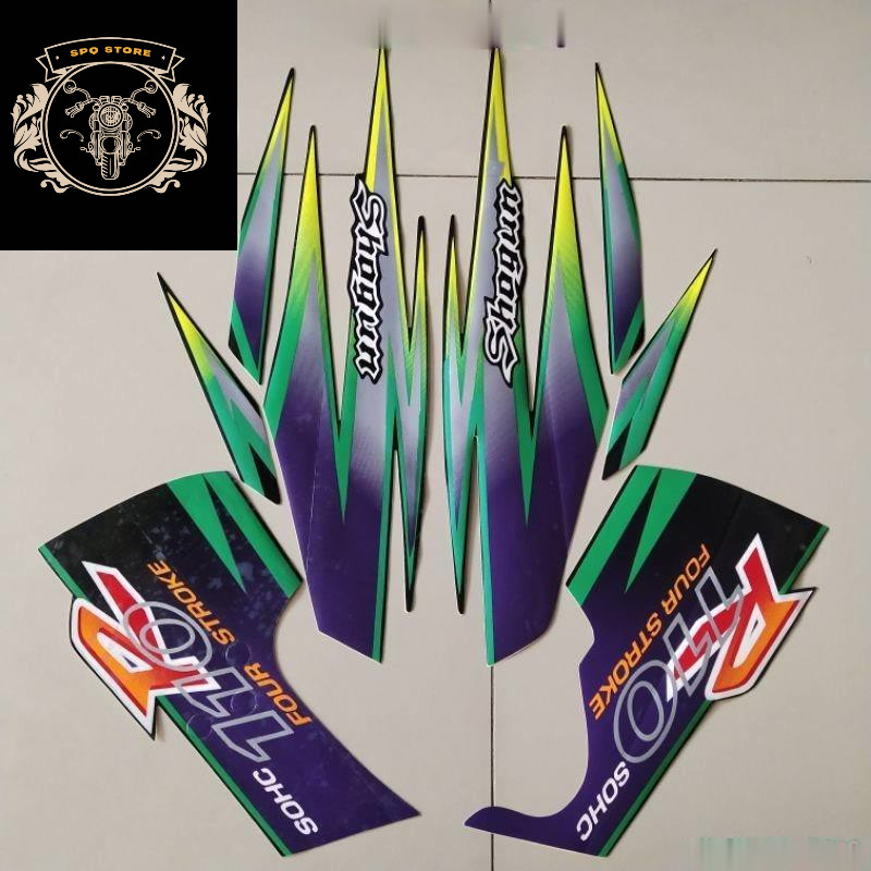 Striping Decal Polet Sticker suzuki shogun kebo 110 r 1999 2000 hitam body standar berkualitas terba