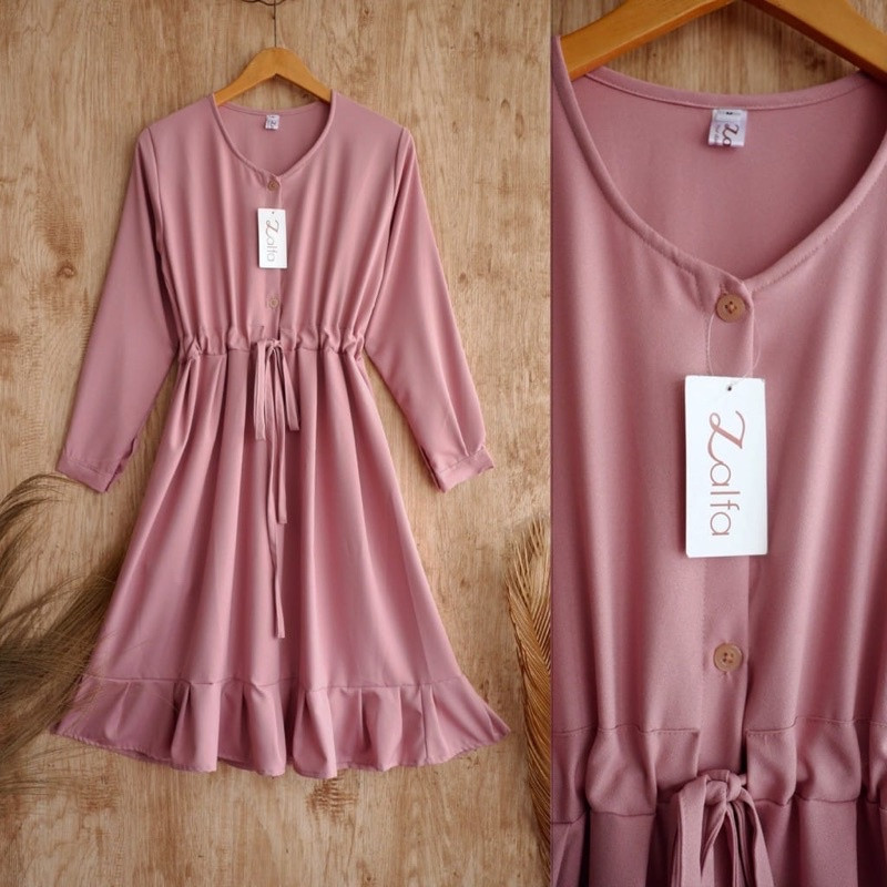 TUNIK ZORIA REMPEL DAILY BUSUI WANITA TUNIK MOSCREPE/ GAMIS MODEL BARU MURAH