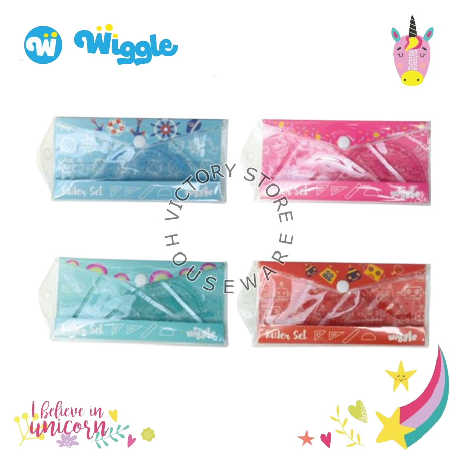 

WIGGLE Ruller Penggaris Set 4 Pcs Komplit 3 Atk Anak Sekolah