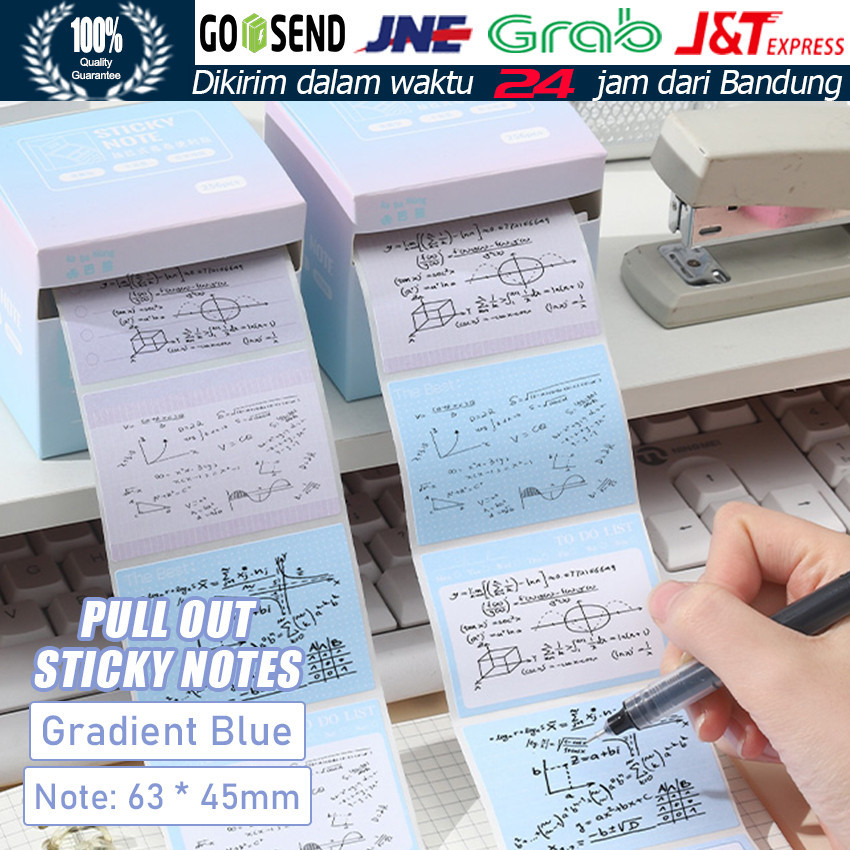 

256Pcs Creative Gradient Color Pull-out Sticky Notes Student Multi-functional Tearable N Times Stickers DIY Notebook Decoration Material