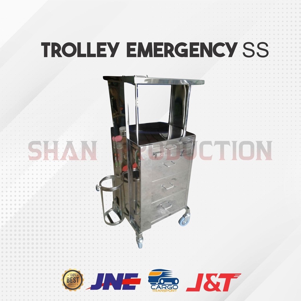 Troli Emergency - Emergency Trolley Stainless - ALKES STUDIO