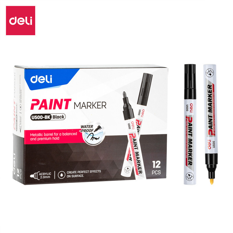 

Deli Spidol Paint Marker Waterproof Black - U500BK