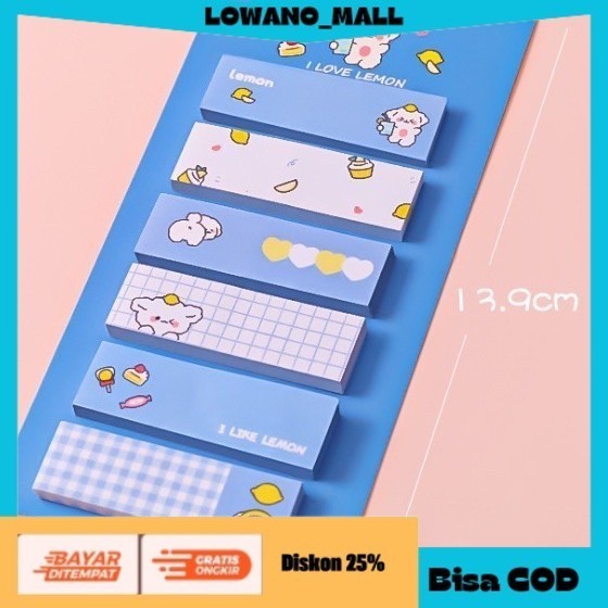

[[BEST QUALITY]] TERLARIS Sticky Notes Annotate Bear Cute Office Note Isi 120 Lembar BLUE COD