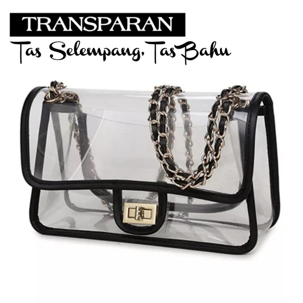 ❣️Promo❣️ TAS SELEMPANG TRANSPARAN MIKA PLASTIK - BEAUTY CUTE TRAVEL COSMETICS PVC WATERPROOF