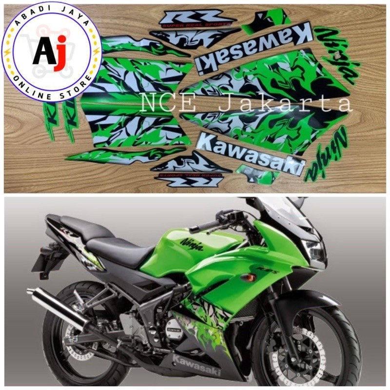 Striping stiker decal lis motor NINJA RR 2013 HIJAU