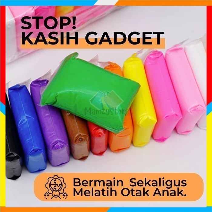 Clay Polymer Magic Mainan Plastisin 12 Warna / Lilin Mainan 12 Warna