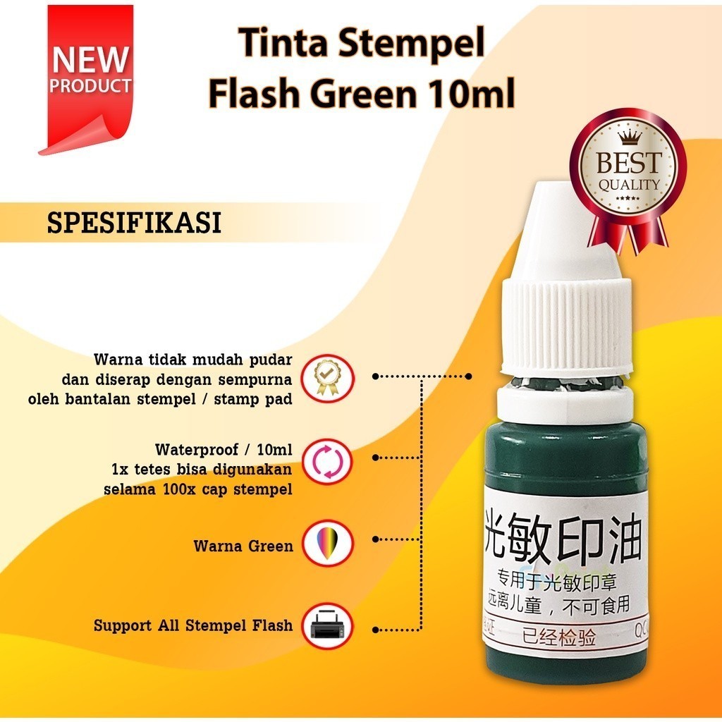 

Tinta semua jenis Stempel Flash 10ml Refill Stamp Ink Non Waterproof 10 ml Murah