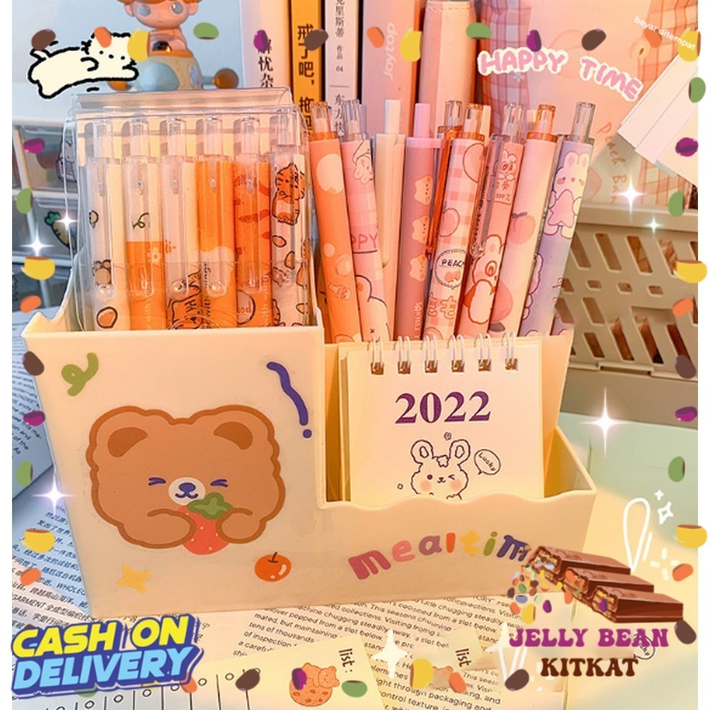 

| JBK | Pulpen Mekanik Pen Gel 6PCS Motif Cartoon Pena Bolpoint Stationary Alat Tulis Pelajar Dan Kantor A43