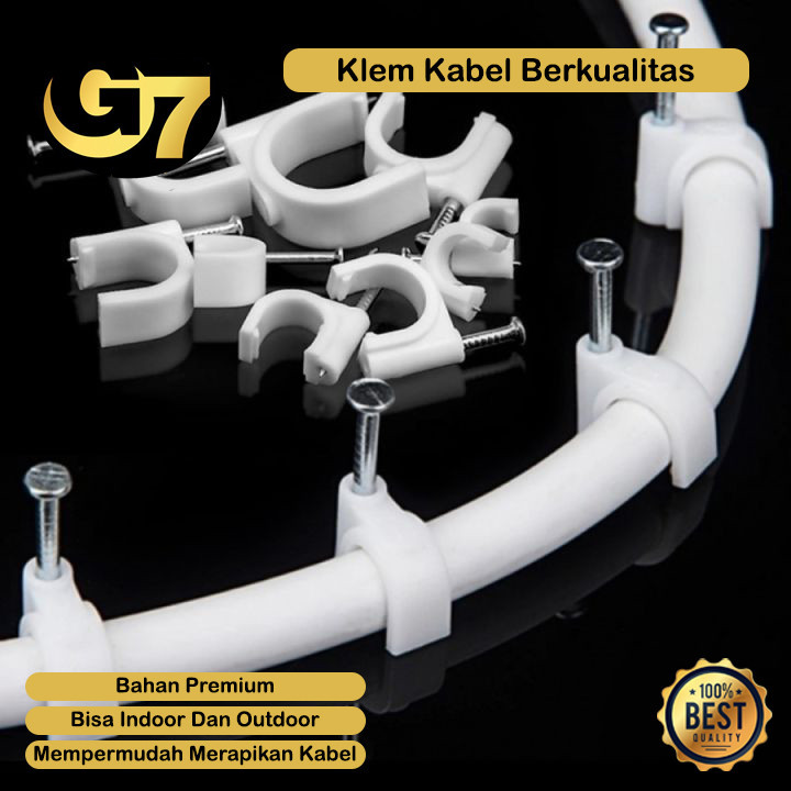 Klem Kabel Tempel Dinding Beton Tembok Klip Kabel Listrik Set Paku Beton Klip Kabel Dinding Cable Cl