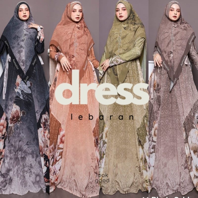 RAMADHANI SERIES By Humaira SYARI BRANDED READY DRESS LEBARAN