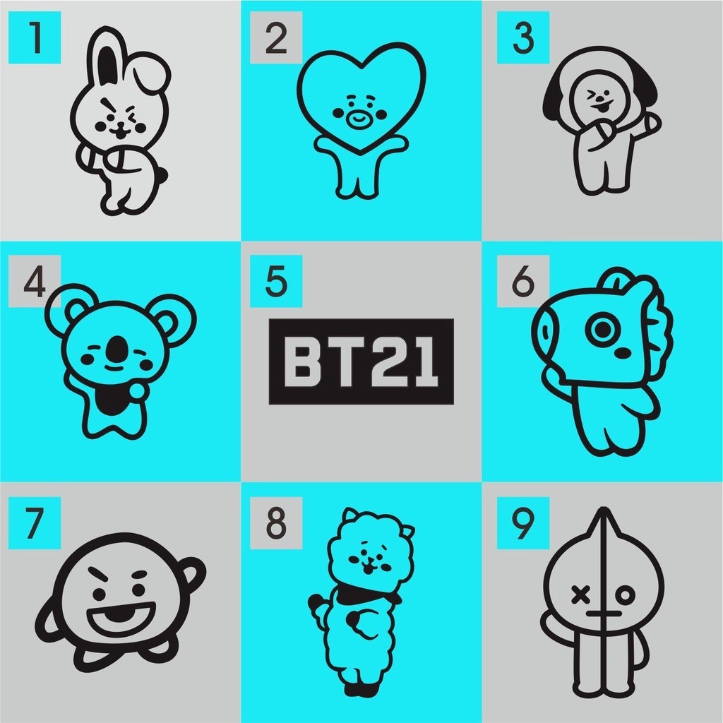 Stiker Hologram BT21 Stiker Kpop Stiker Variasi Keren