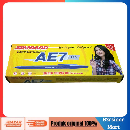 

[[KUALITAS TERBAIK]] Pulpen Standard AE71 pack isi 12 pcs Biru COD