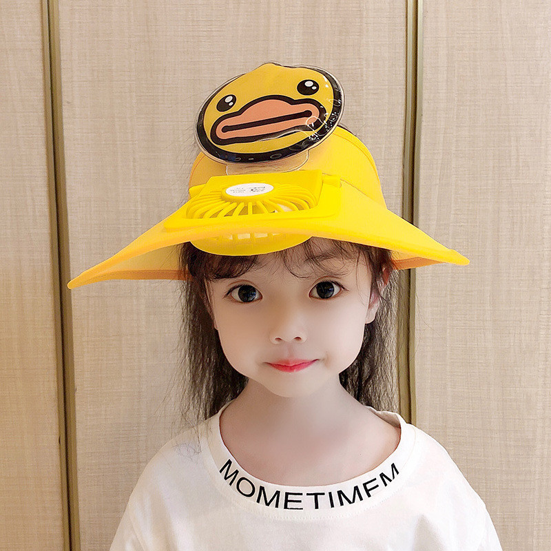 Topi Anak-anak/Topi Matahari/Topi Musim Panas/Topi dengan Kipas/Topi Kedap Udara Tepi Besar Musim Pa