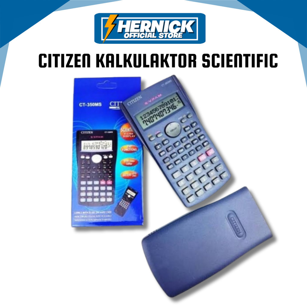 

KALKULAKTOR SAINS TERMURAH LENGKAP SCIENTIFIC / alat hitung Citizen CT 350 MS Scientific ilmiah HERNICKSTORE