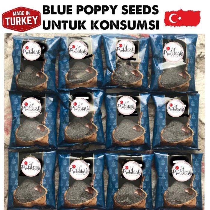 

BLUE POPPY SEED TURKEY mavi hashas 200 gr biji bernutrisi sehat diet - 100 gram segel