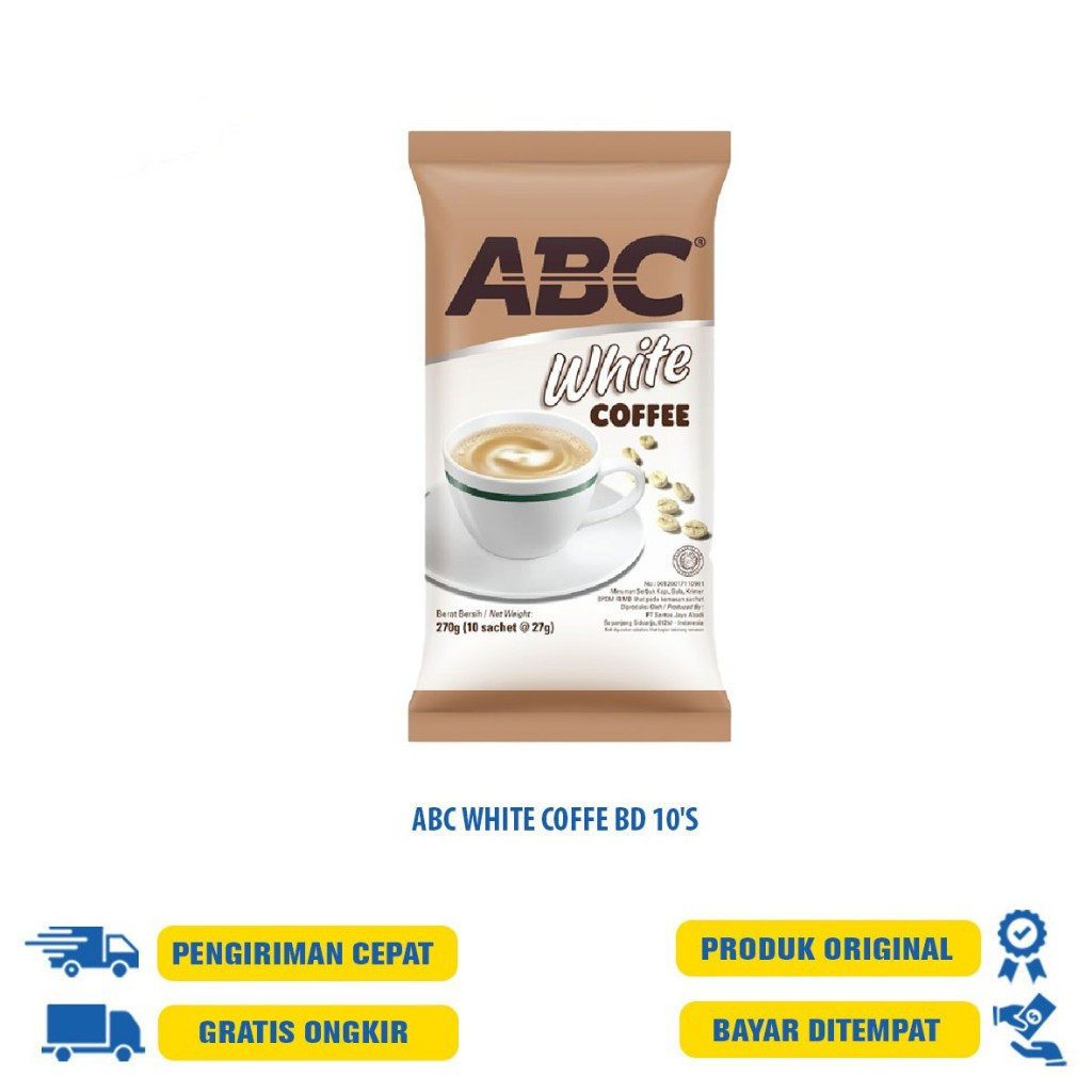 

ABC KOPI SUSU/INSTAN WHITE COFFE/WHITE COFFE BD 10'S/ 10X30GR SCH