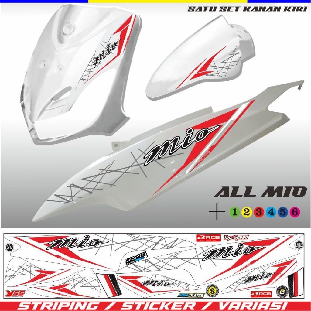 VARIASI STIKER LIS MIO OLD / STRIPING VARIASI MIO SPORTY / MIO SMILE STIKER SETRIPING MIO SMILE VARI