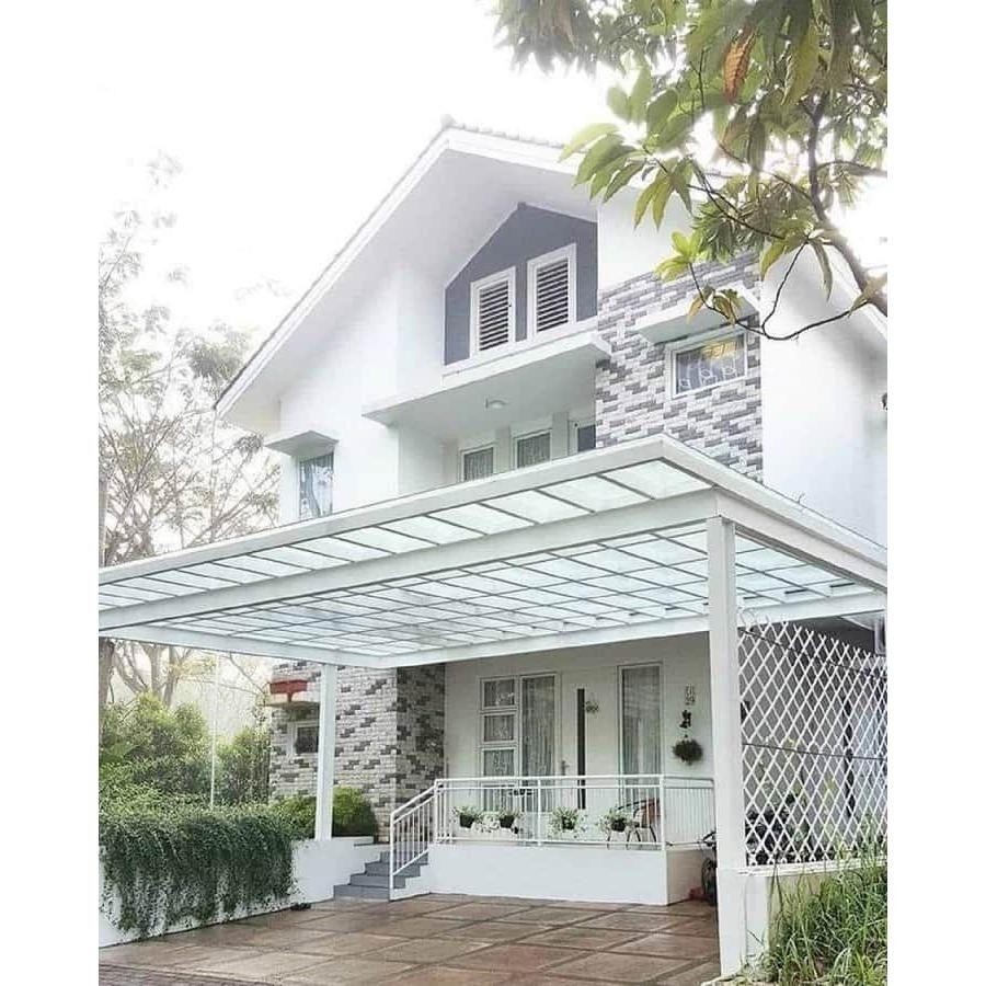 kanopi garasi atap solarflat besi hollo