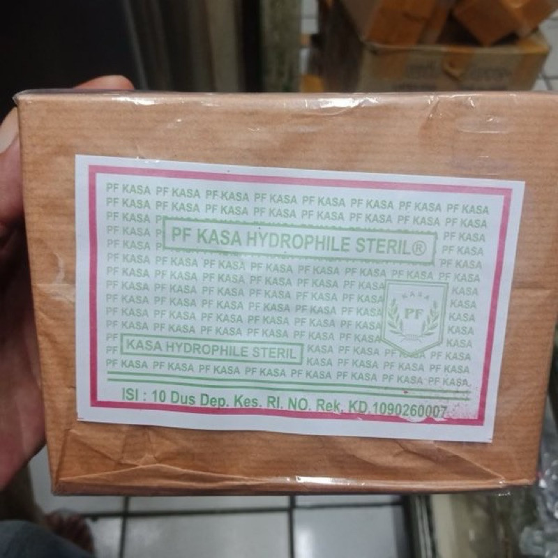 kasa steril PF kotak coklat 16X16