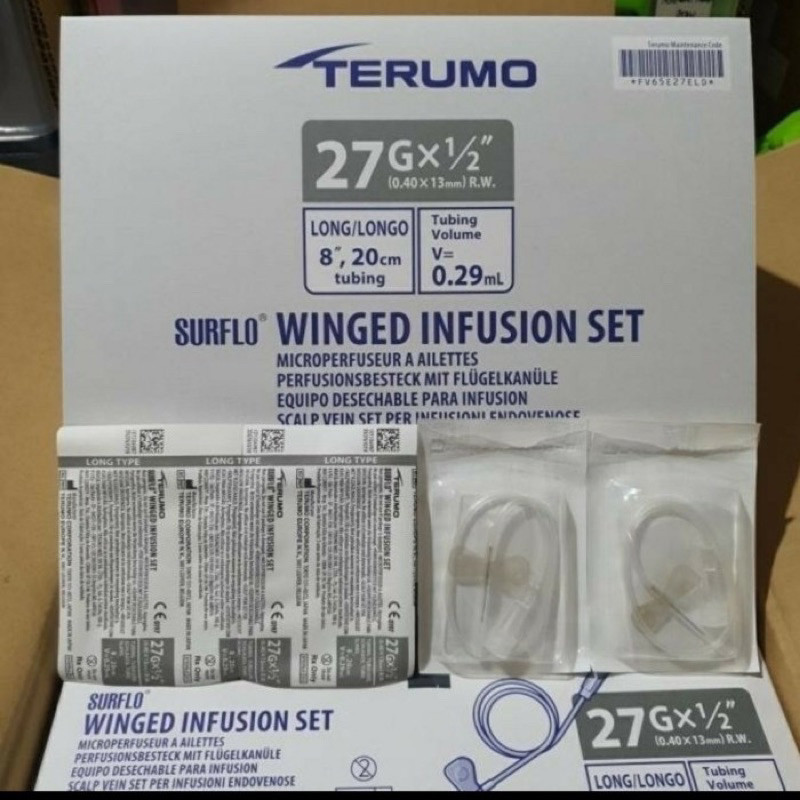 Winged needle terumo 23 25 27