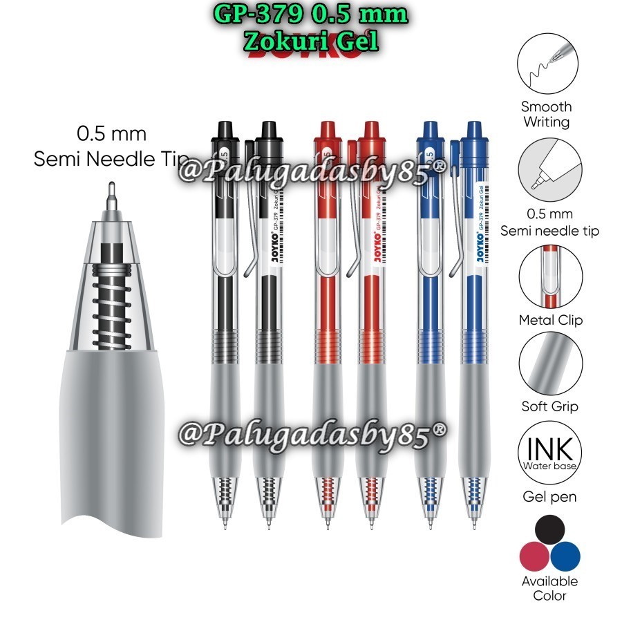 

(1 Biji) Gelpen JOYKO GP-379 Zokuri Gel 0.5 Gel Pen / Gel Pen Pulpen Pena Joyko GP-379 Zokuri Gel 0.5 mm / Bolpen Joyko GP-379 / Joyko GP 379 / Joyko GP379 (1 Biji)