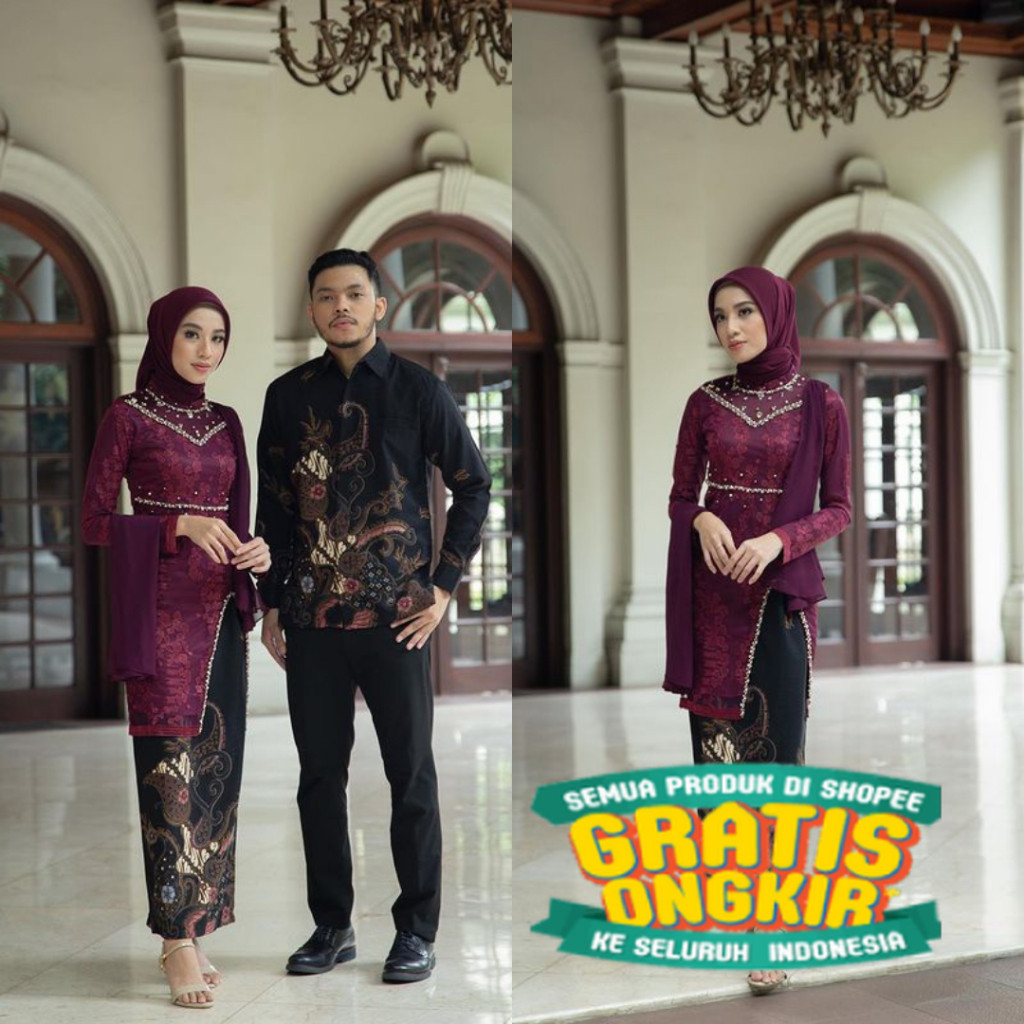READY JUMBO XXL BISA COD - KEBAYA COUPLE JUMBO BAJU KONDANGAN COUPLE BRUKAT KEBAYA MODERN KEBAYA SET