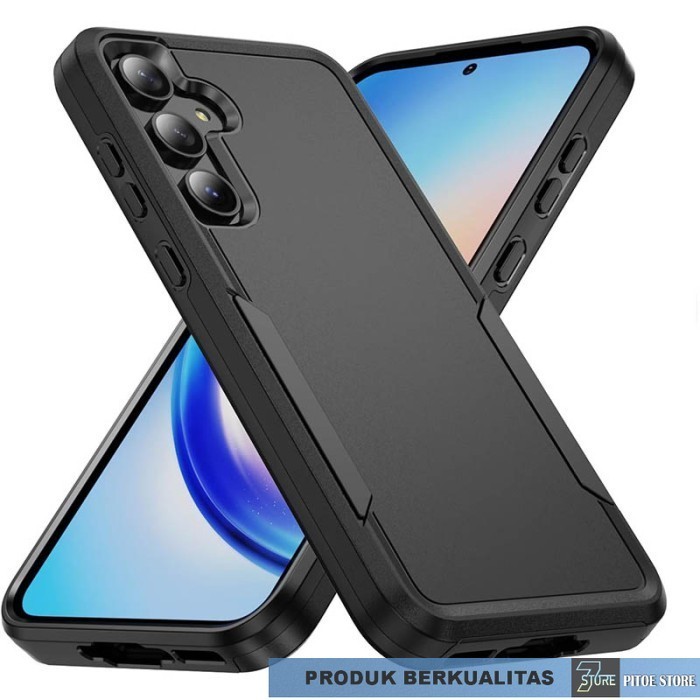 Original Soft Hard Case Layer Hybrid Armor Dual Shock Cover Casing Samsung Galaxy A55 5G Anti Knock 