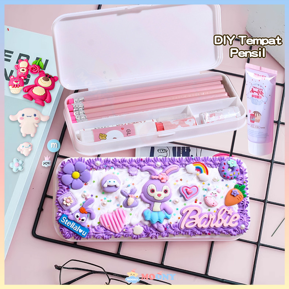 

Moony DIY Tempat pensil Lucu Deco Cream Kit Kotak Pensil