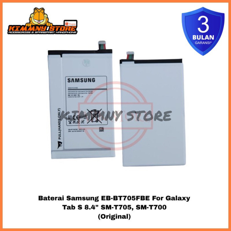 BATTERY BATERAI BATRE SAMSUNG GALAXY TAB S 8.4 SM-T705 SM-T707 SM-T700 EB-BT705FBE ORIGINAL BERGARAN