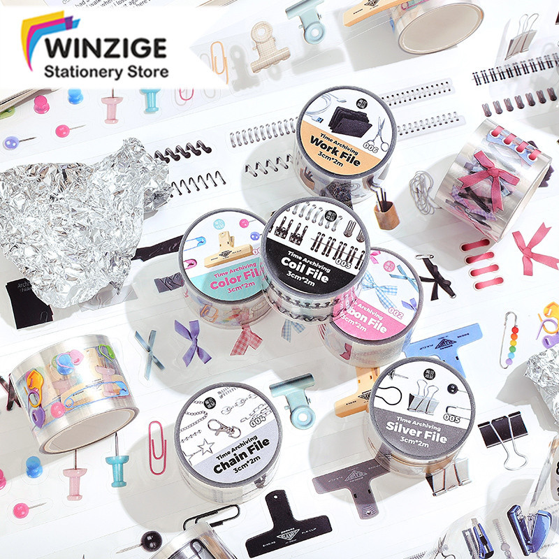 

Winzige Stiker Aesthetic Korea Jurnal Scrapbook PET Sticker Lucu Dekorasi Cute Sticker Tape Selotip Lucu Deco Journal Planner Diary Gift Sticker