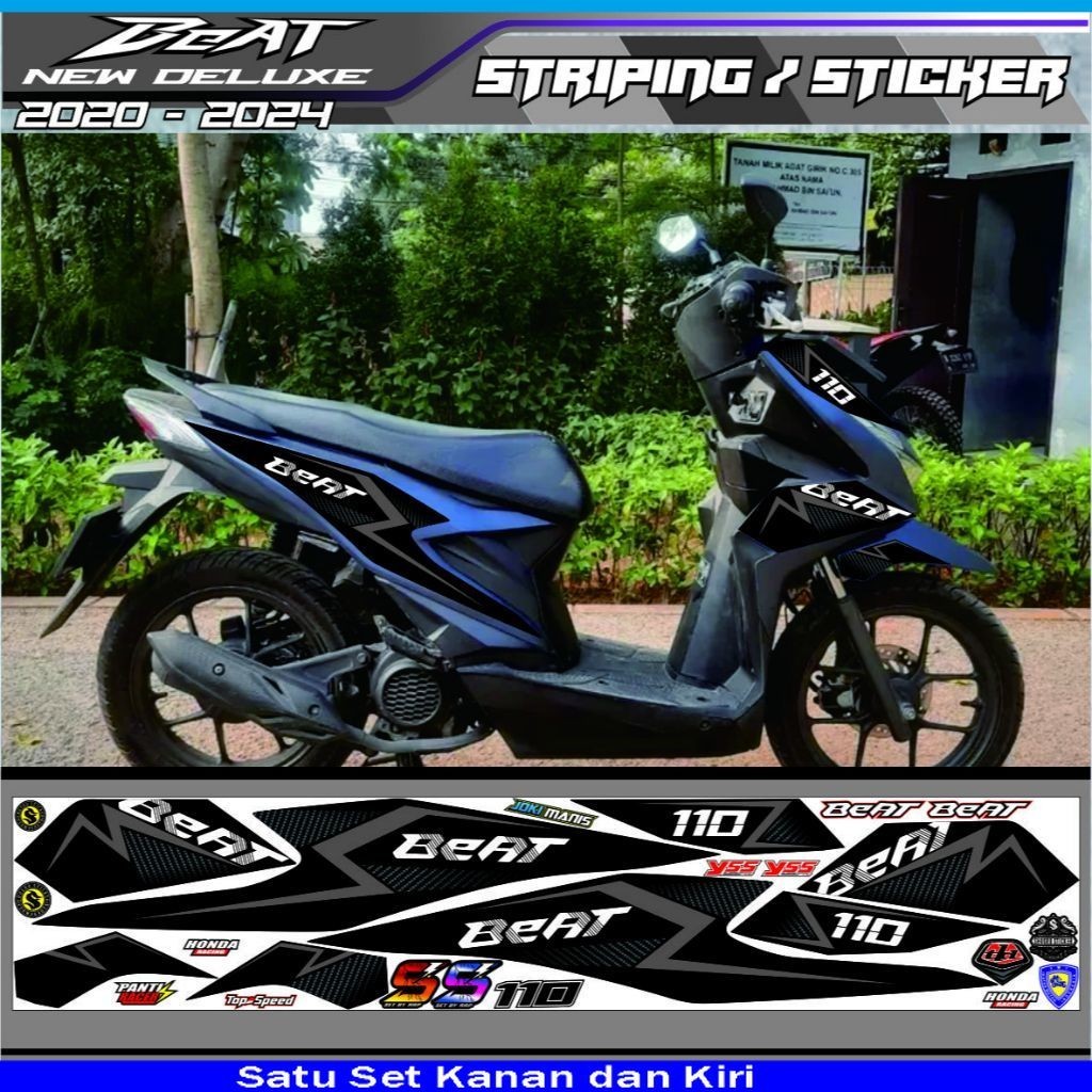 variasi setiker / STIKER MOTOR Striping Beat Deluxe - Stiker Motor Honda Beat Street 2020/TERBARU
