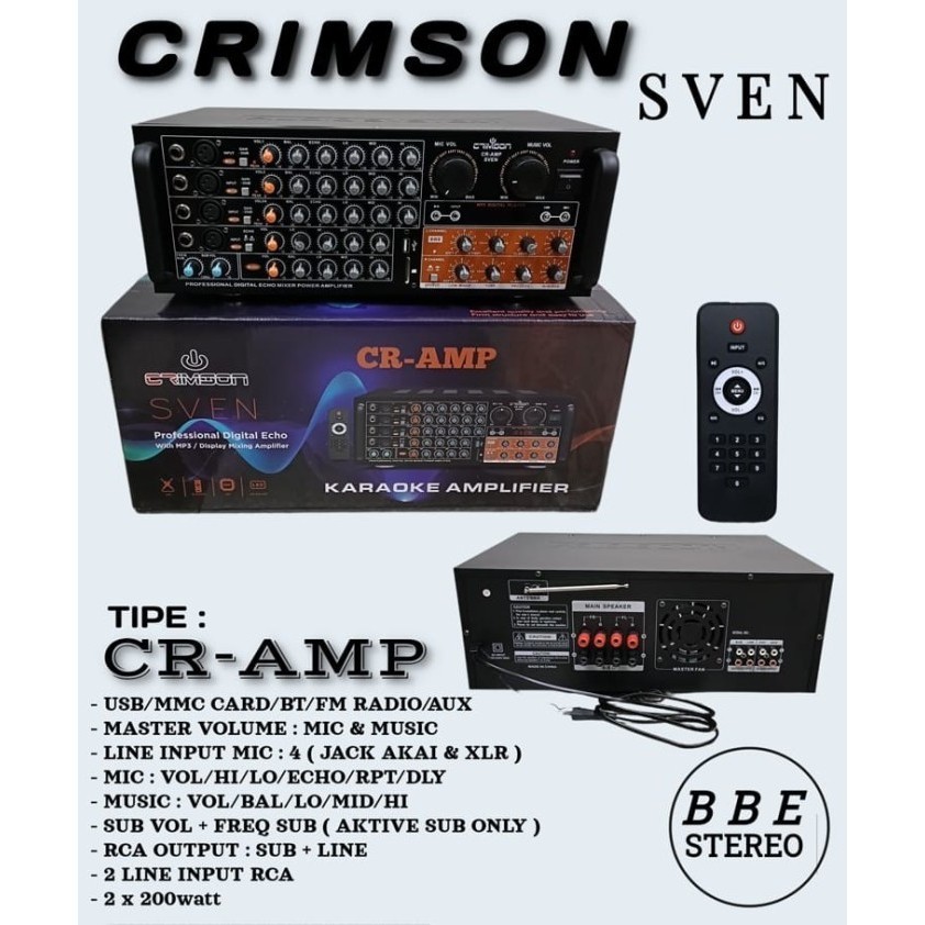 Distributor Amplifier Crimson CR-AMP SVEN Professional Digital Echo With Mp3
