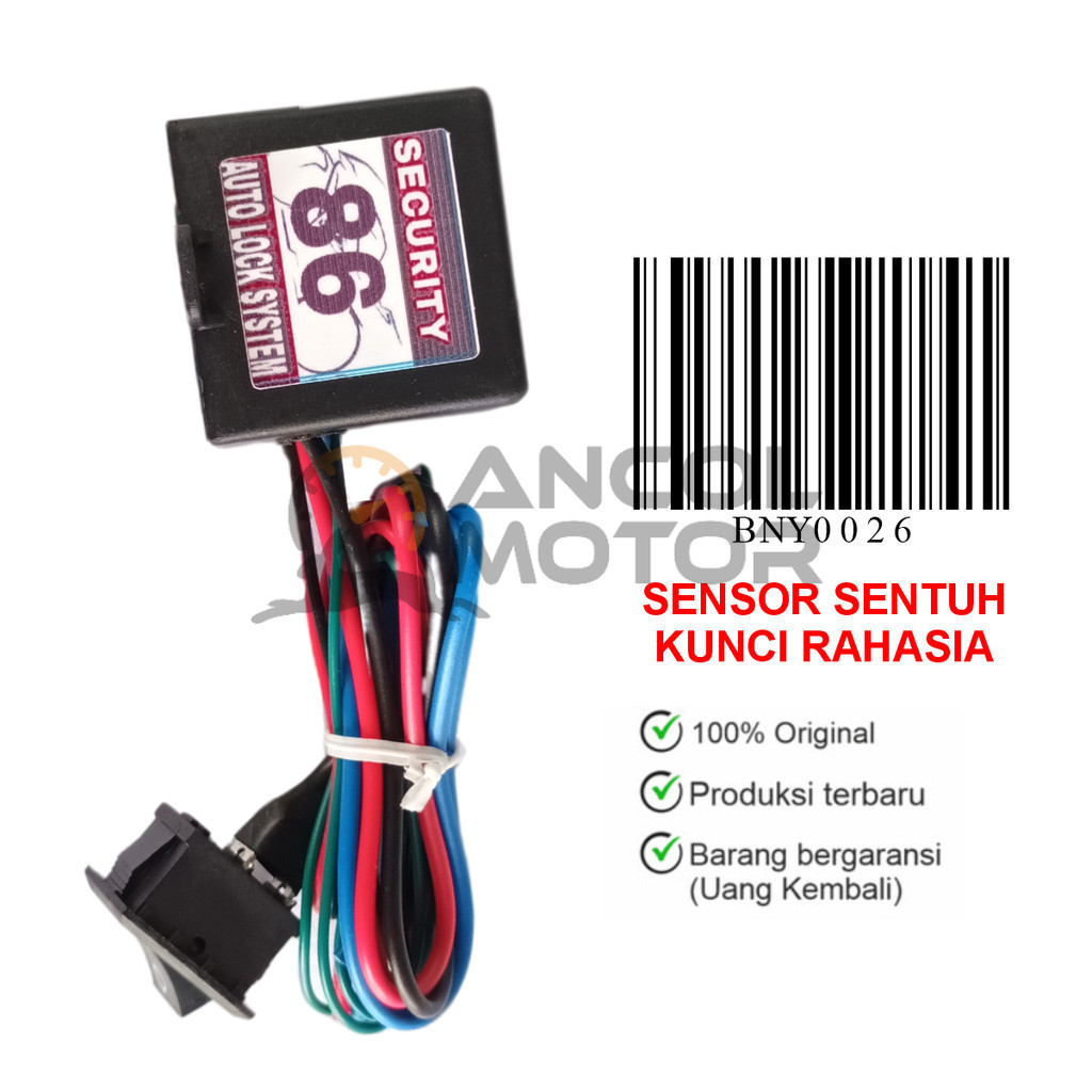 Kunci Rahasia Sensor Sentuh Security Auto Lock Alarm Motor Anti Maling