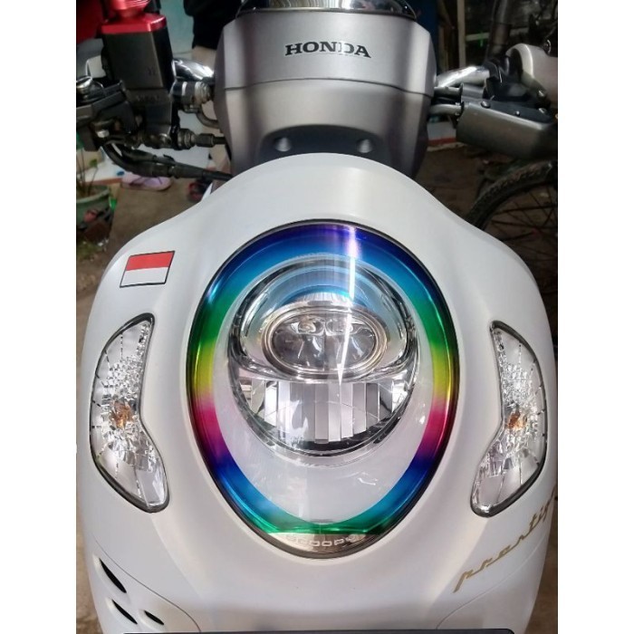 Stiker Alis Scoopy New 2020-2021/Stiker Alis Scoopy Pelangi dan polos/Stiker Lampu Scoopy RGB