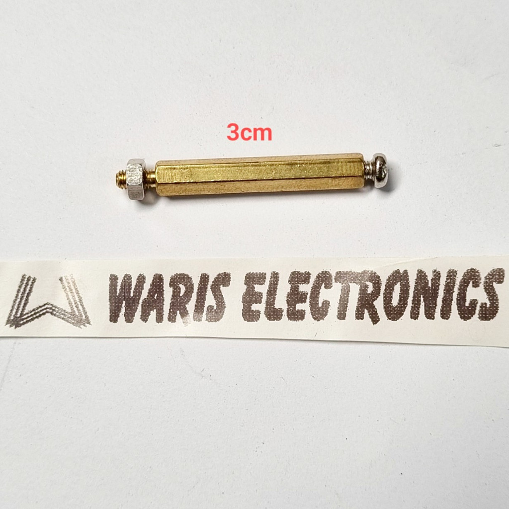 Baut Spacer Spaser 3mm panjang 3cm 30mm Tiang PCB