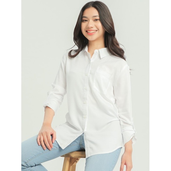 New Arrival DUST - Kemeja Siantan Putih (D. 116190) - L