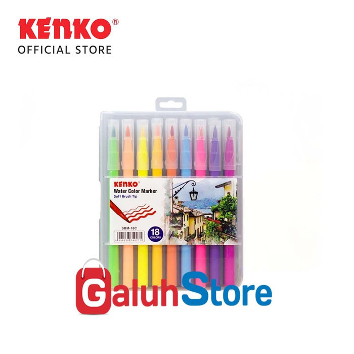 

BEST QUALITY~[Limited Stock] Kenko Water Colour Marker / Soft Brush Pen SBM 18 Warna