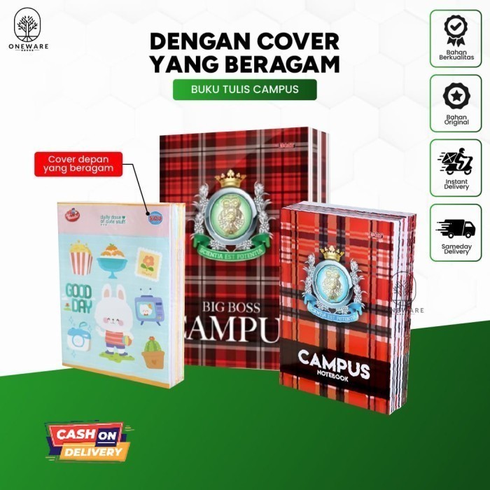 

✨LARIS✨ -Buku Tulis Campus 50 lembar 1 Pack Isi 10 Pcs