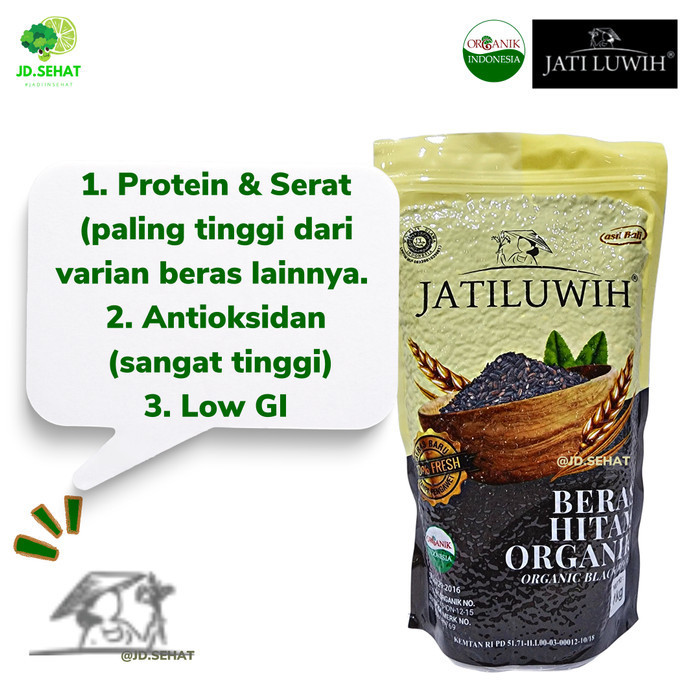 

Beras Hitam Organik JATILUWIH Beras Diet Beras Sehat Pouch 1 kg