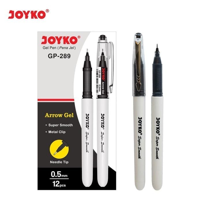 

[Terbaru]ATK Gel Pen Pulpen Pena Joyko GP-289 Arrow Gel 0.5 mm 1 Box 12 Pcs