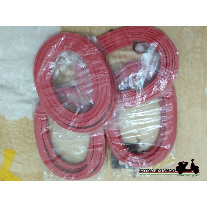 ORIGINAL Karet List Lis Dek Triplang Lantai Vespa Super Sprint PTS VBB Merah