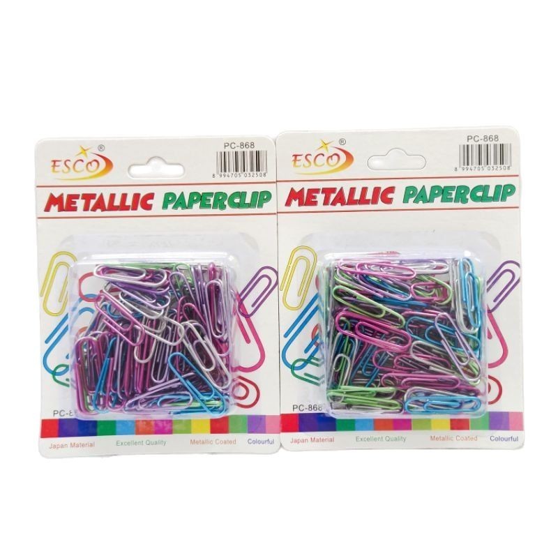 

Klip Kertas Mettalic Esco PC-868 1 Pcs / Penjepit Kertas / Paper Clip