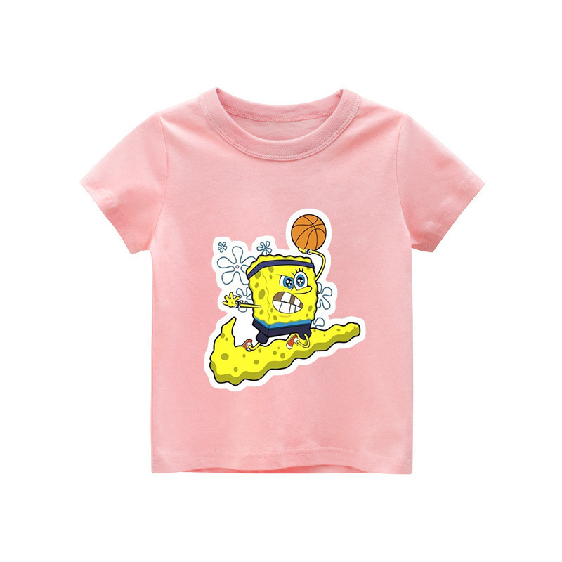 Baju NKE SPONGEBOB Kaos Anak Distro Unisex anak laki-laki anak perempuan LAKU KIDS FASHION 1 2 3 4 5