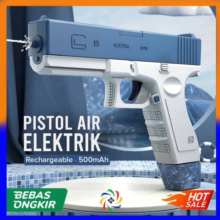Mainan Anak Pistol Tembakan Air Water Gun Rechargeable 500 mAh