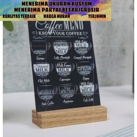 

Papan Tulis Kapur 30x20 dua muka dengan penyangga / Jati Belanda / Blackboard