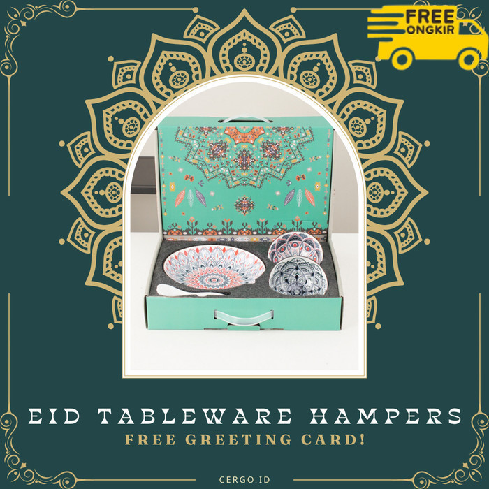 

✨LARIS✨ -BPS 3 (Hampers Lebaran, Parsel Idul Fitri, Set Mangkok, Alat Makan) - Boho Olive 2, No Bubble Wrap