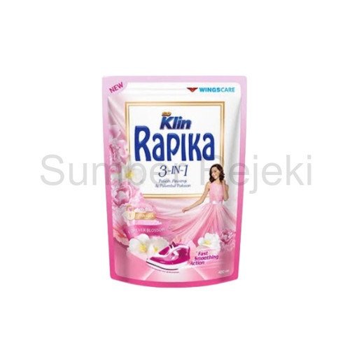 SOKLIN RAPIKA PELICIN PAKAIAN FOREVER BLOSSOM 400ML | RAPIKA REFILL 3 IN 1